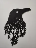 Décoration murale corbeau gothique — photo 2