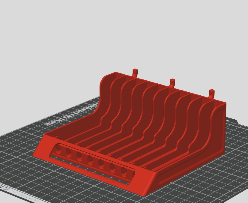 Miniatura 2 do modelo 3D (A1mini可打)洞洞板 NS卡带盒装支架