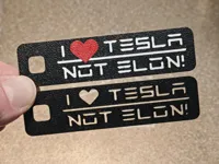 Porte-clés « J'aime Tesla, pas Elon Musk » — photo 3