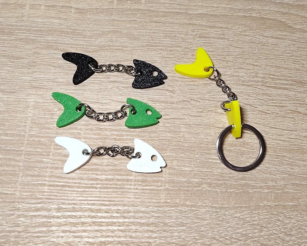Fishbone (Keychain) by DrejkCZMakerWorld: Download Free 3D Models
