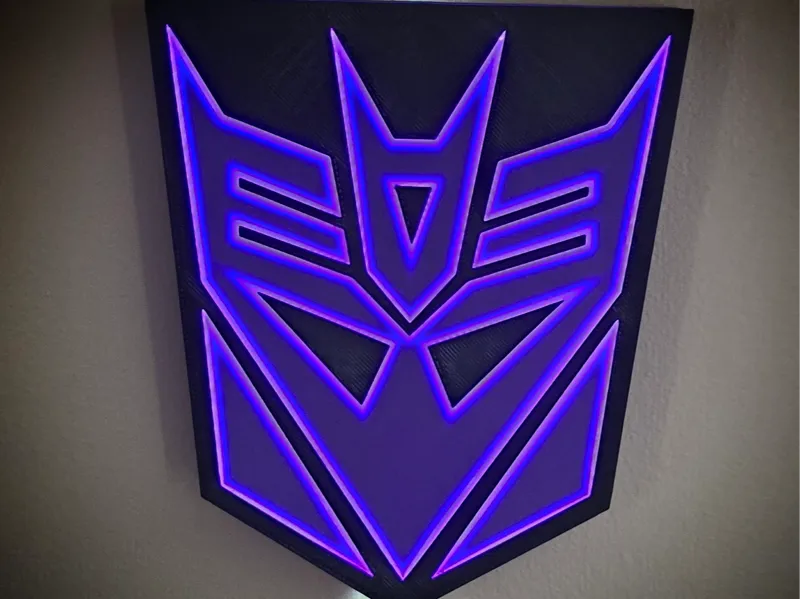 "Neon" Decepticon Lightbox