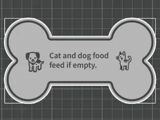 dog and cat food sign