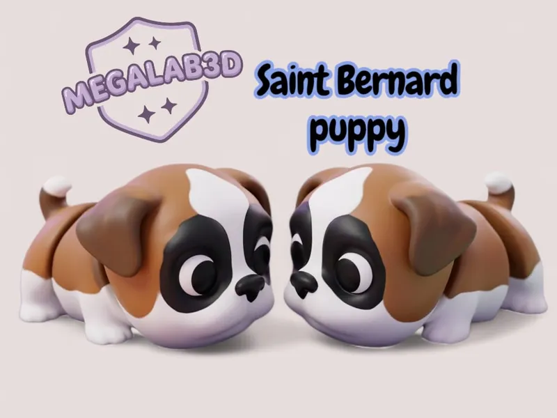 cachorro san bernardo mini articulado MegaLab3D
