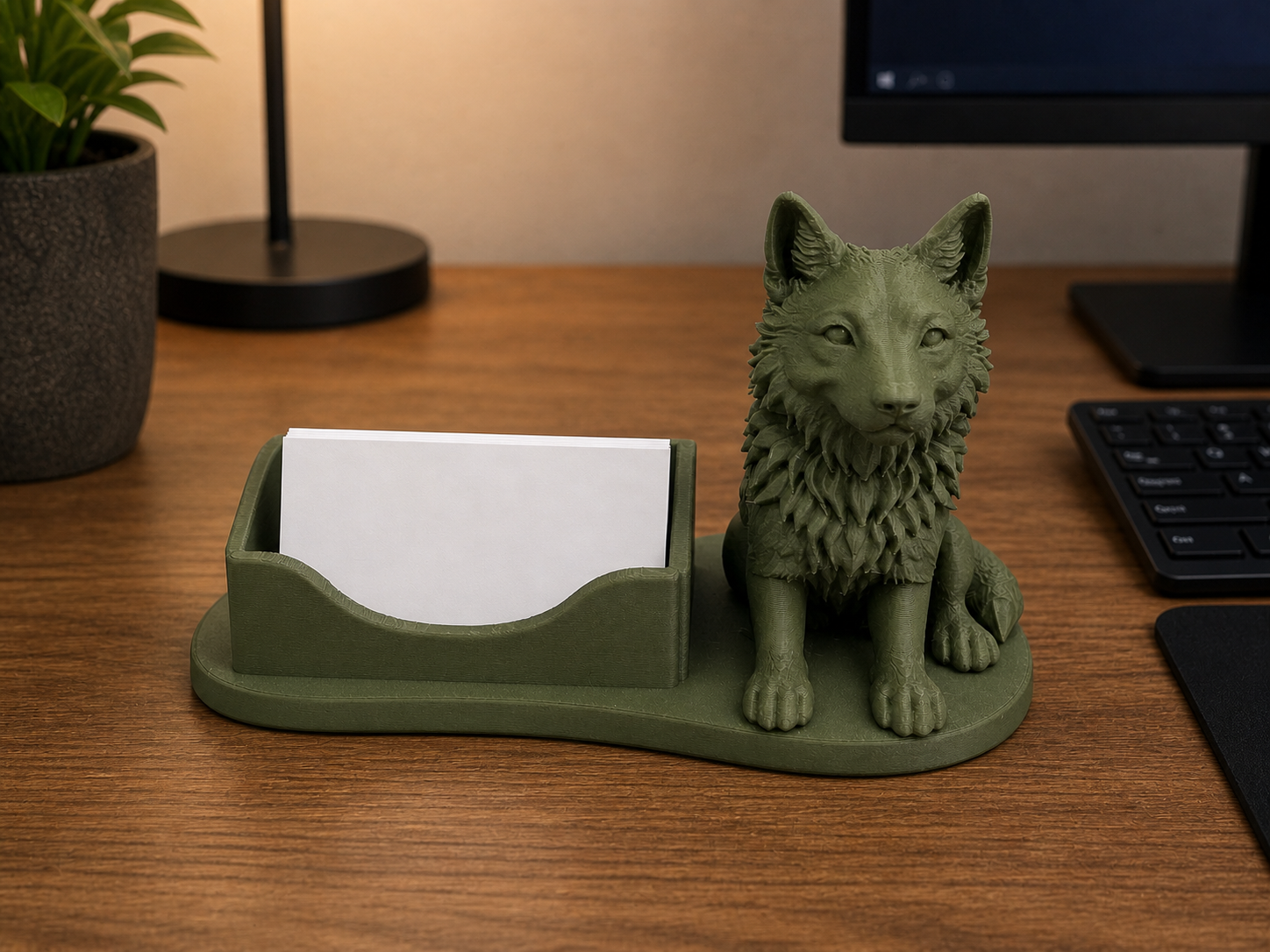Wolf Business Card Holder