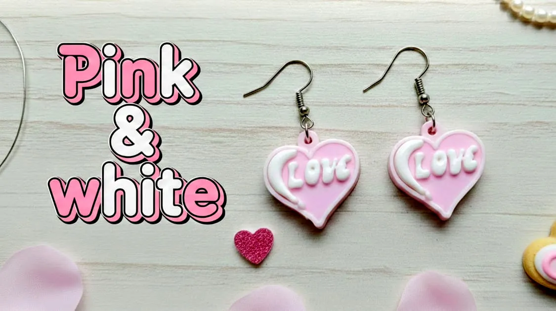 Mini Hearts “LOVE” Earrings view 3