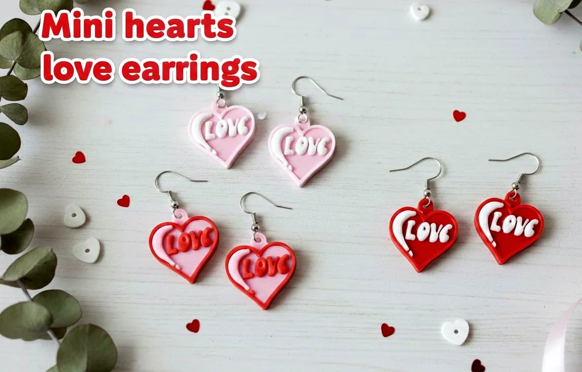 Mini Hearts “LOVE” Earrings view 2