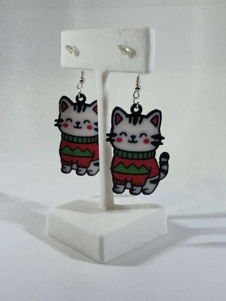 Christmas Kitten Earrings view 4
