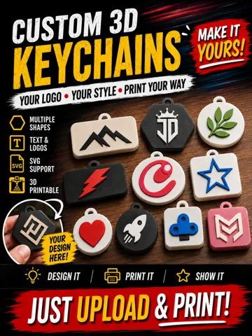 Llaveros personalizados con texto y logotipo SVG — vista de referencia 2