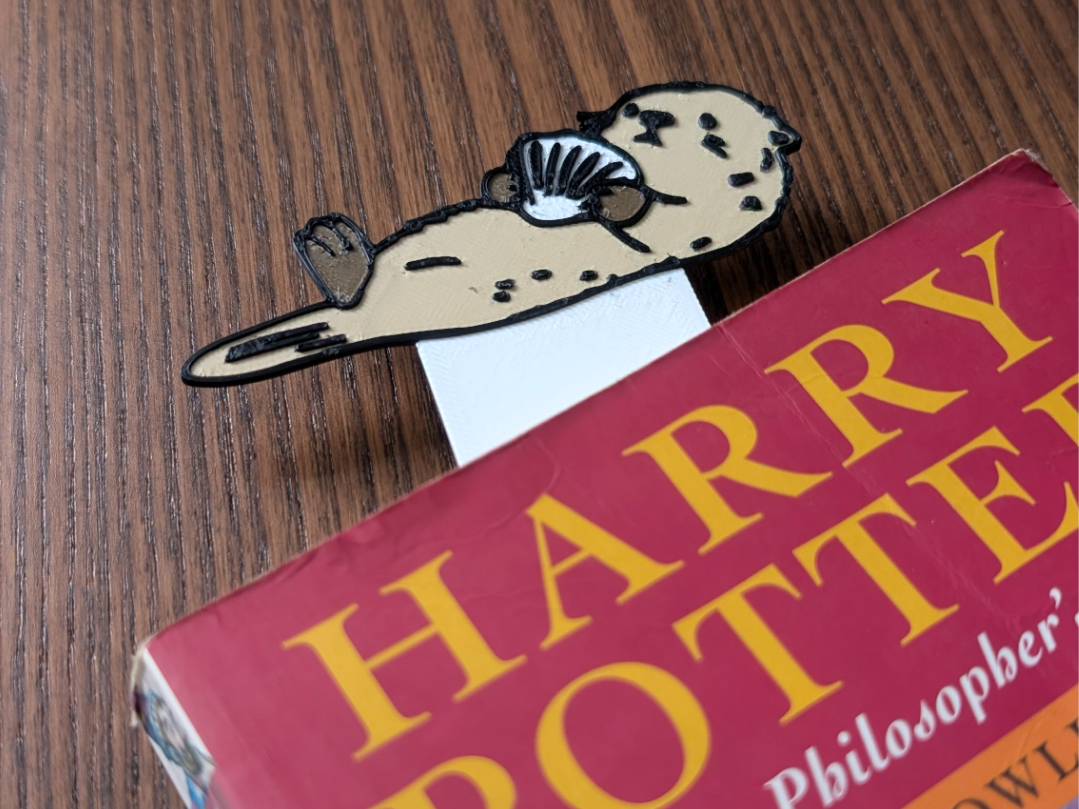 Floating Otter Bookmark