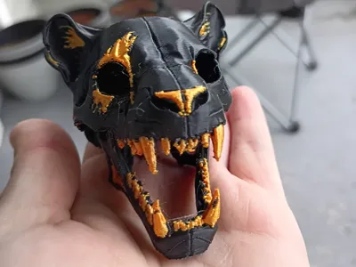 Scar Skull Sculpture