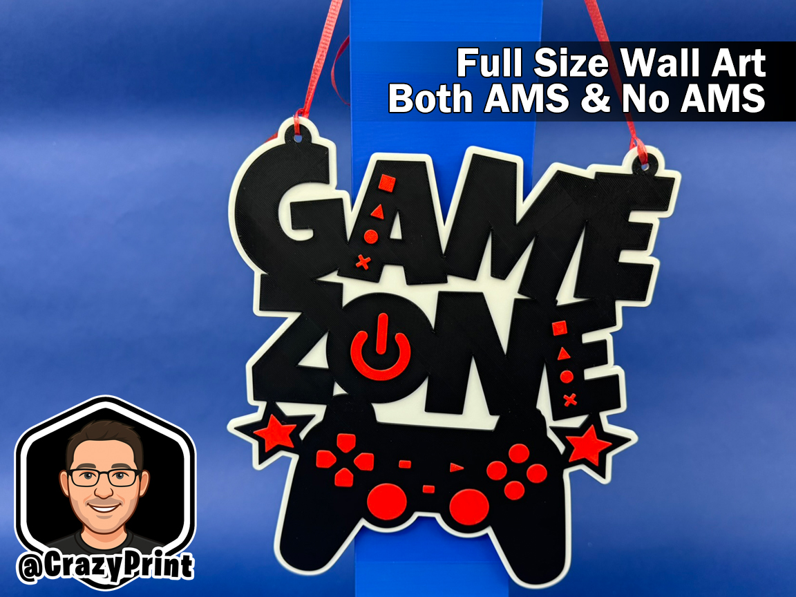 Gamers Controller "Game Zone" Sign/Wall Art-No AMS