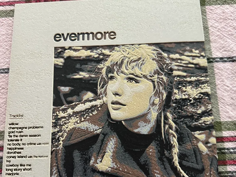 Taylor Swift - Evermore Album Hueforge