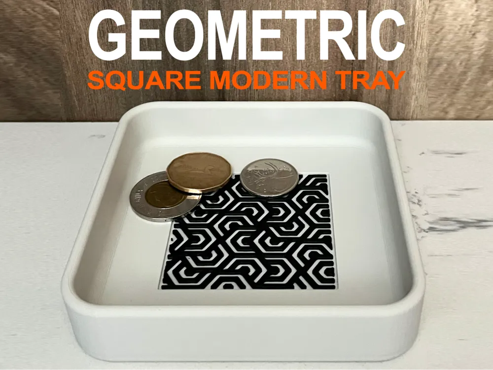Bandeja Decorativa com Padrão Geométrico