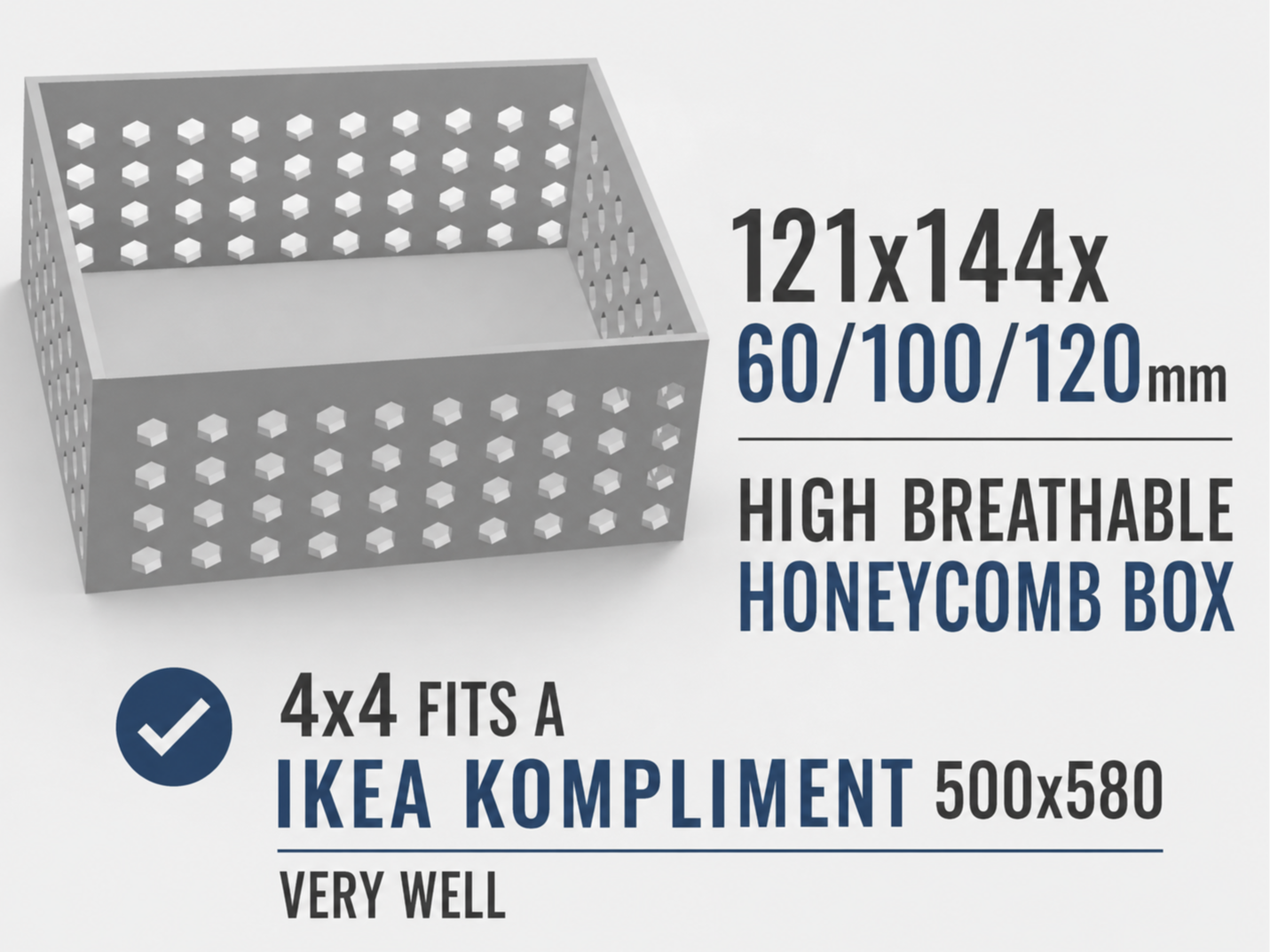 Honeycomb Box in 3 different heights