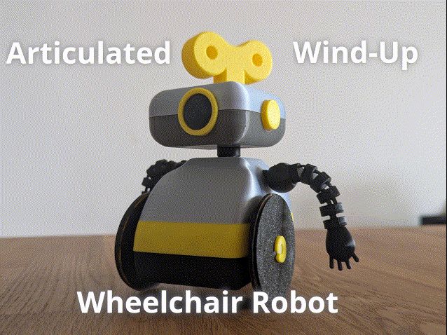 Wind-Up Articulated Wheelchair Robot