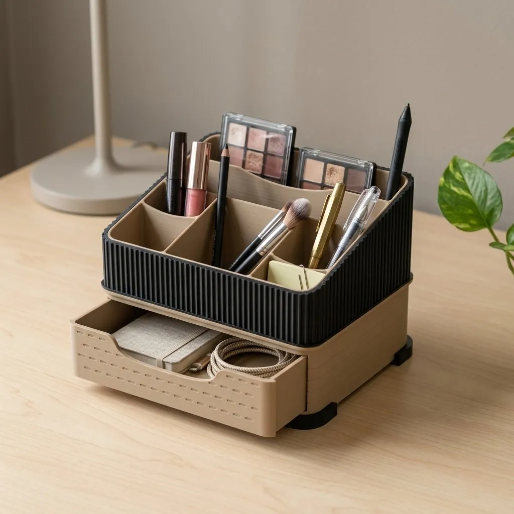 Modular Stackable Organizer -Makeup & Desk Storage view 3