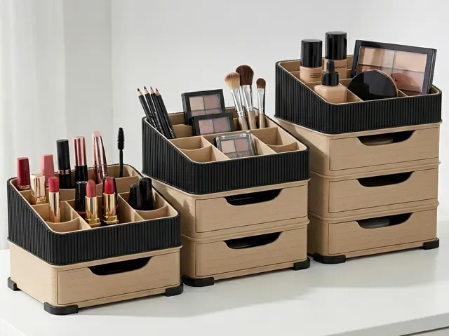 Modular Stackable Organizer -Makeup & Desk Storage