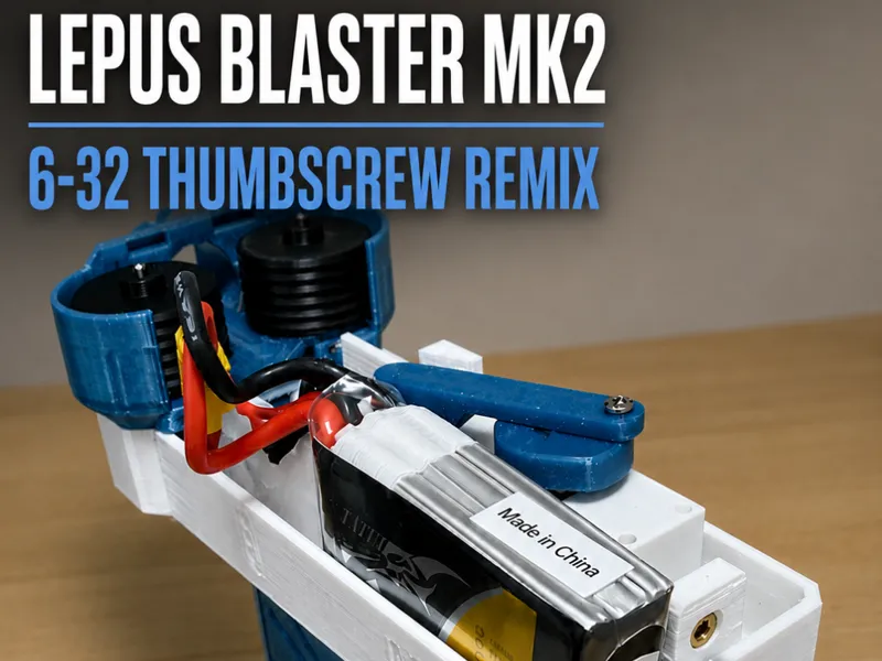 Lepus MK2 Base – 6-32 Nut and Battery Compartment