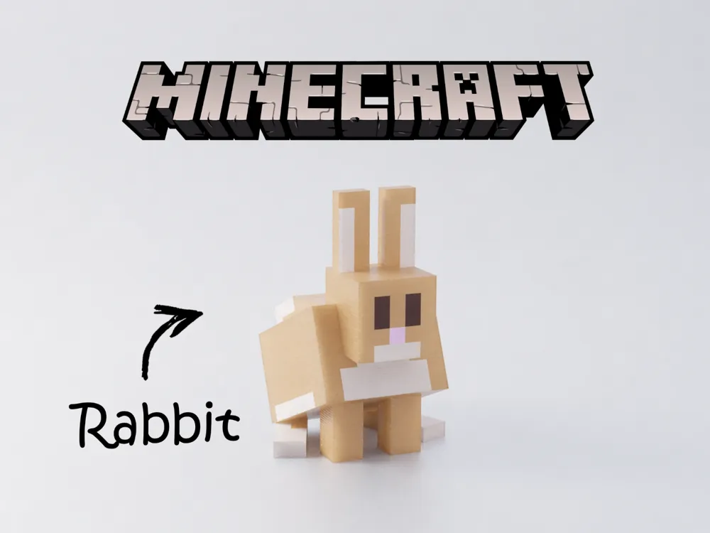 Minecraft Rabbi Template Minecraft Rabbit - Free 3D Print Model - MakerWorld