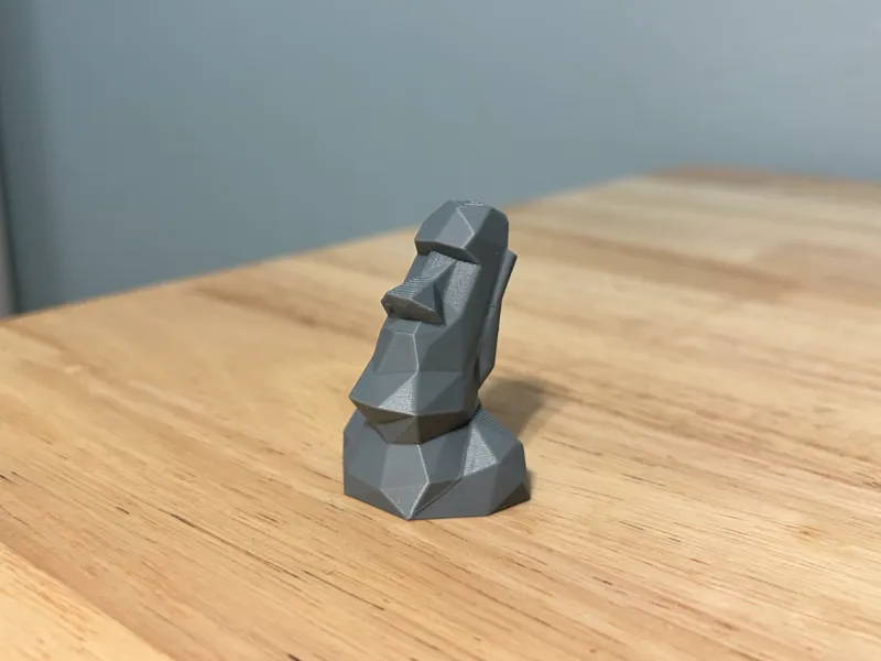 Low Poly Moai Head For Decoration
