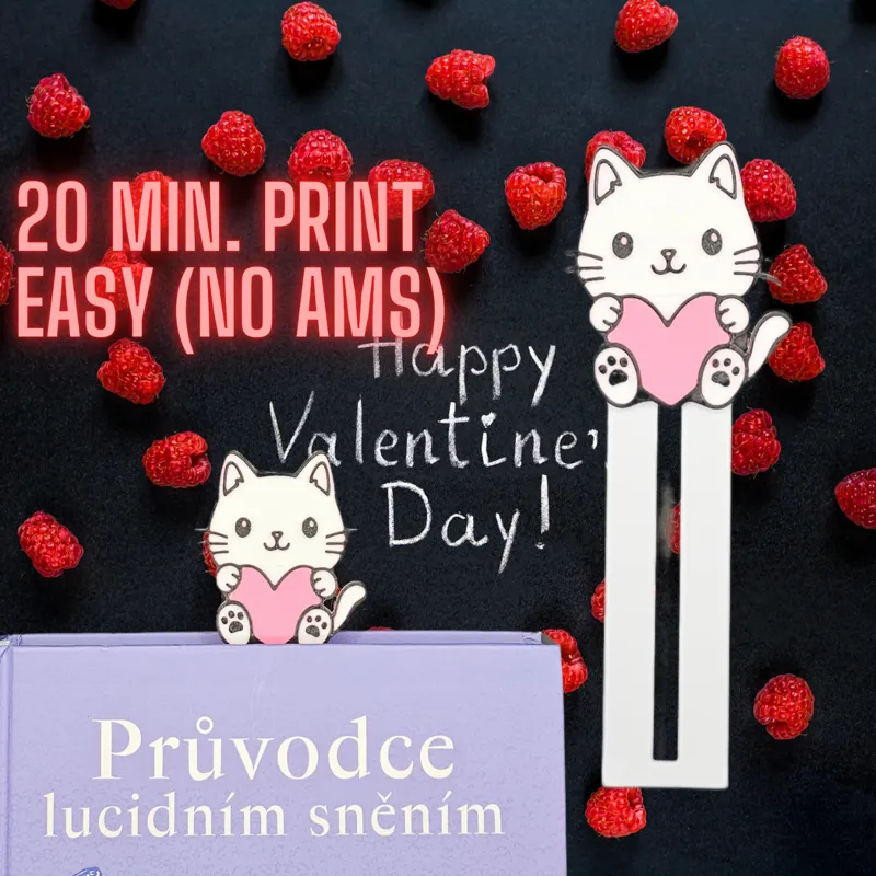VALENTINE CAT/KITTY - BOOKMARK