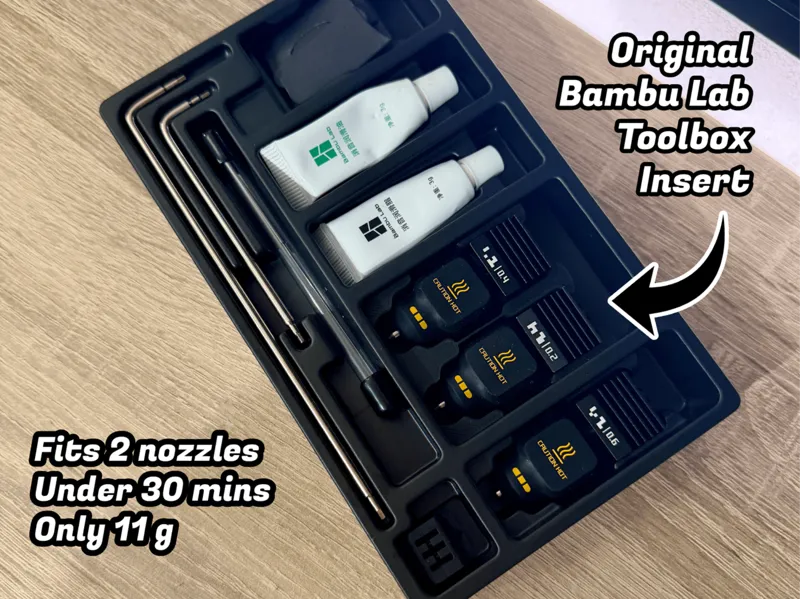 Bambu Lab P1/P2 Toolbox Nozzle Insert | Only 11 g!
