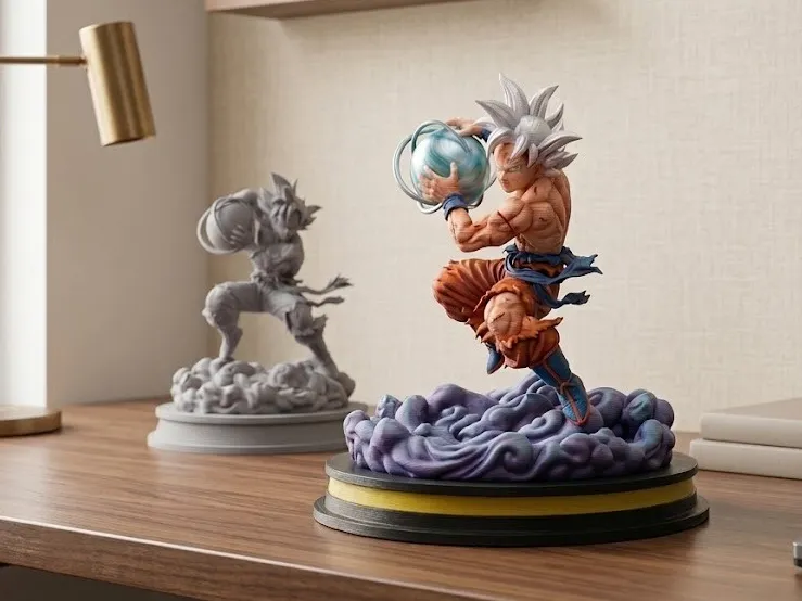 Goku Ultra Instinct Kamehameha Diorama