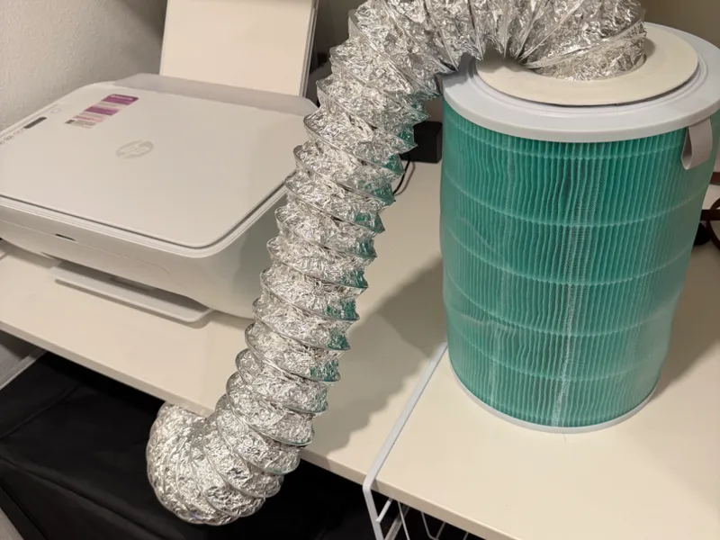 Xiaomi Air Filter to 3D Printer Fume Hose Adaptor