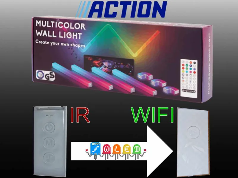 Action Multicolor Wall Light WLED conversion