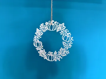 Adorno temático: Autumn wreath with pumpkins — vista de referencia 4