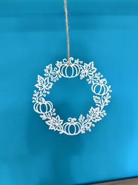 Adorno temático: Autumn wreath with pumpkins — vista de referencia 3