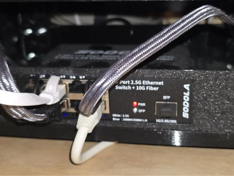 Sodola 8 Port 2.5GB Switch 10 Zoll Rack Einsatz