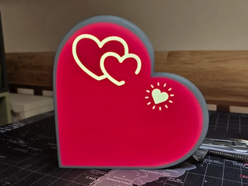 Lampada San Valentino Retro illuminata 