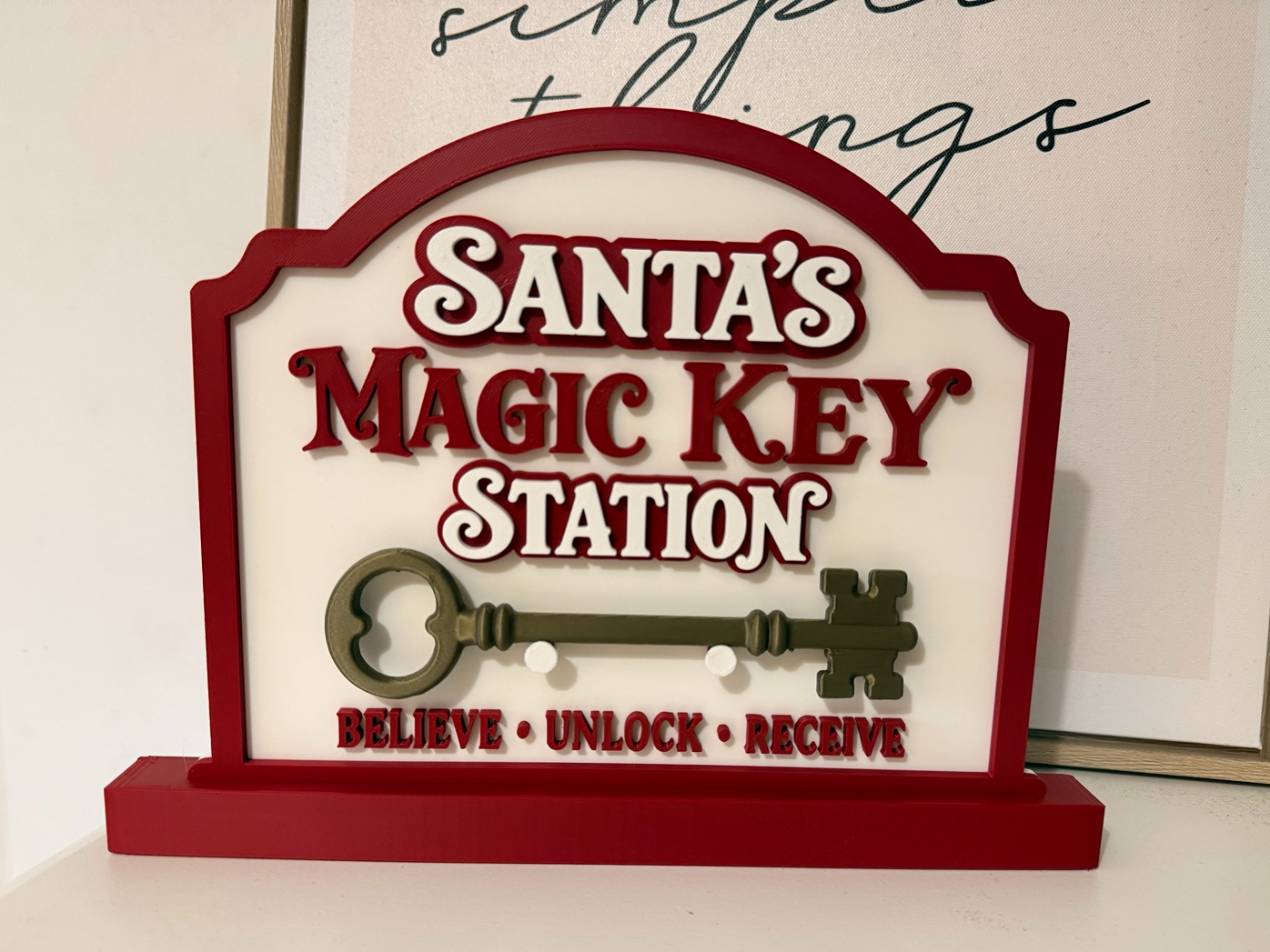 Santa’s Magic Key Station Christmas Fun Decor - 1
