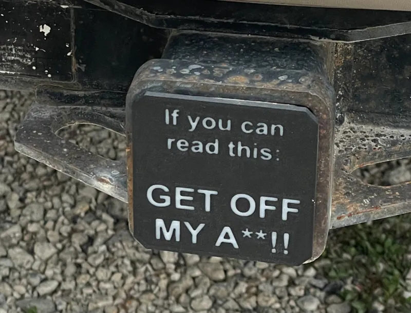 Trailer Hitch Receiver Cover-If you can read this