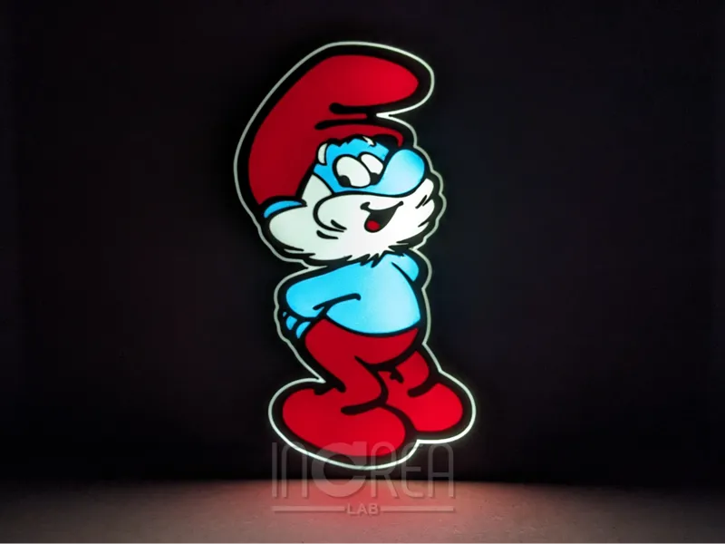 Papa Smurf Lightbox LED Lamp