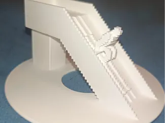 DSJ2 Ski Jump Tower with Ski Jumper on Start Bar