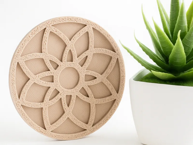 Scandinavian Floral Coaster Minimal Nordic Design