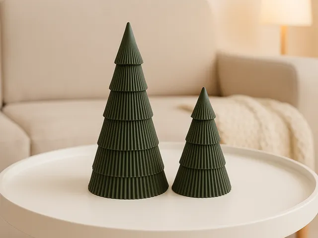 Modern Christmas Trees Japandi Style