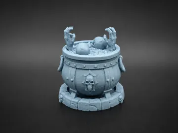 Adorno temático: Haunted Halloween Cauldron — vista de referencia 3