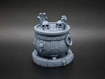 Adorno temático: Haunted Halloween Cauldron — vista de referencia 4