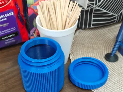 Coffee Can Container Large threaded