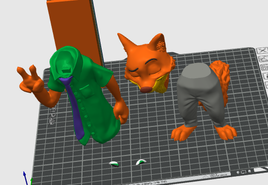 Miniatura 3 do modelo 3D zootopia Nick＆Judy 疯狂动物城 尼克狐尼克 朱迪 多色分件(少量AMS)