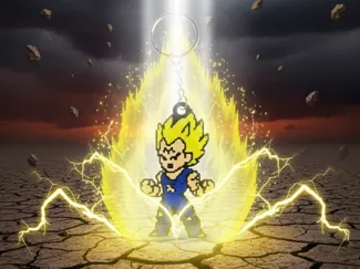 Dragonball Z - Majin Vegeta 8-bit Keychain