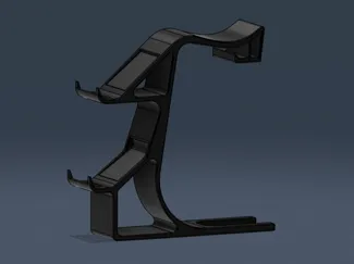 Stand for 2 videogame controllers + headset
