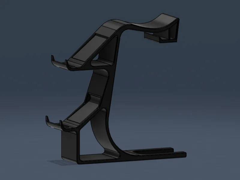 Stand for 2 videogame controllers + headset