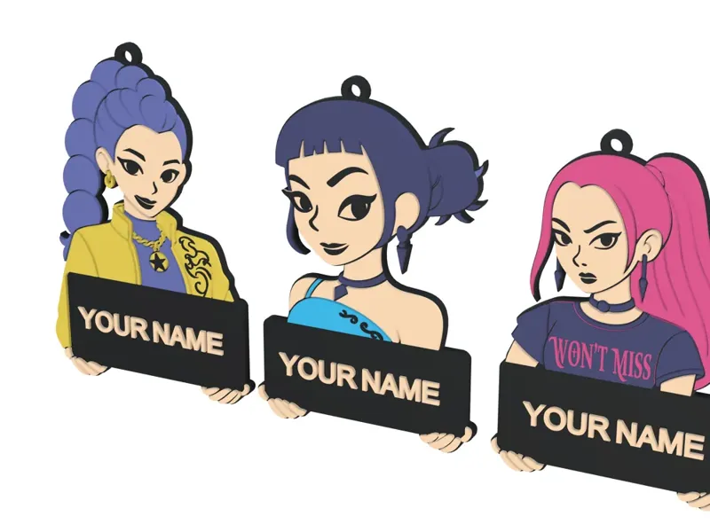 Customizable K-Pop Keychains –  (Multicolor&NoAMS)