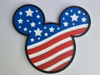 Mickey Flag Sign + Magnet (Flat)