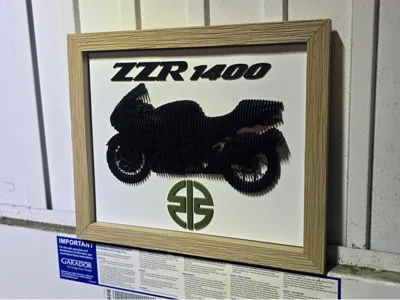Kawasaki ZZR1400 Layered Sculpture