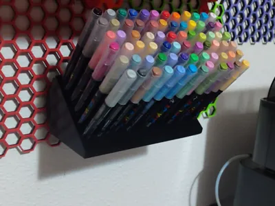 Marker organizer with wall mount